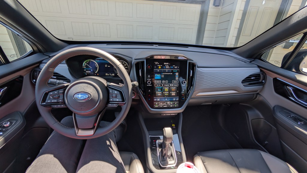 The interior of the 2026 Subaru Forester Sport Hybrid